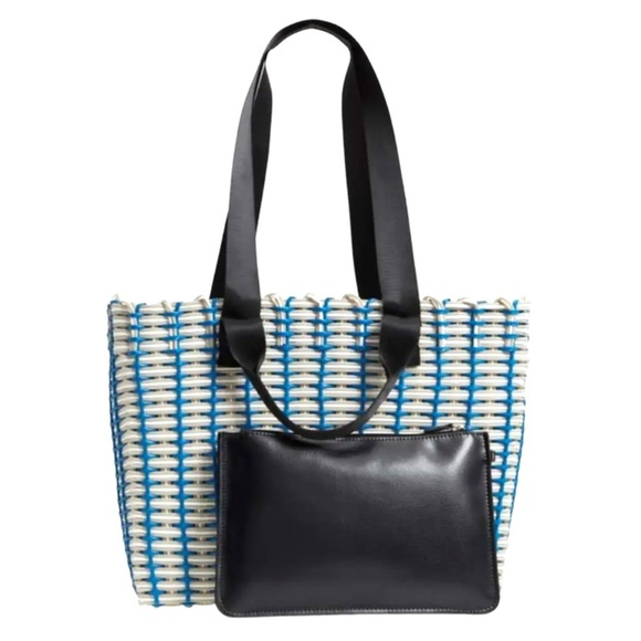 Nordstrom STURDY Tote XLARGE Shopper & Pouch VIRTUALLY INDESTRUCTIBLE Roomy NWT - Picture 1 of 9